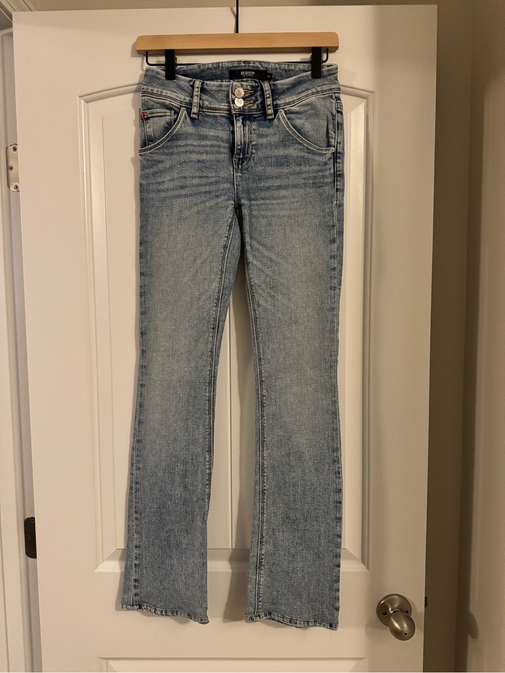 Hudson Jeans Light Blue High-Rise Flare Jeans - Picture 3 of 9